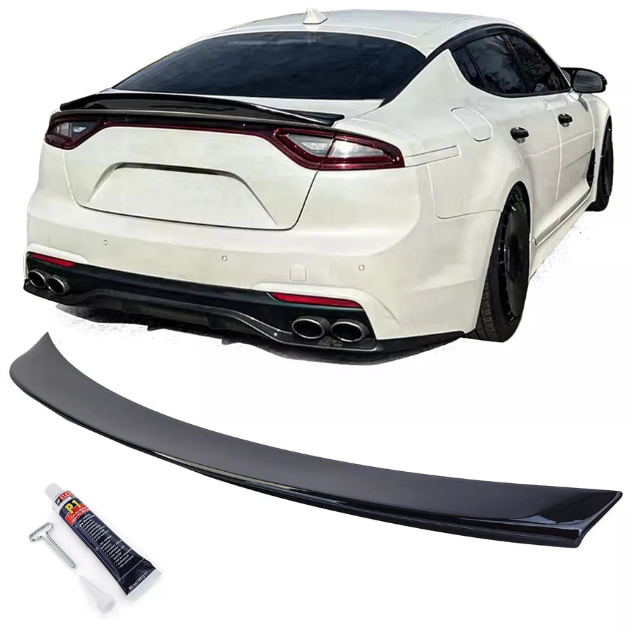 Spoiler posteriore sportivo labbro nero lucido, per Kia Stinger 2017-2023