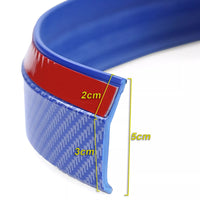 Lama Anteriore minigonne laterali universale flessibile 2,5 m x 5cm carbonio blu