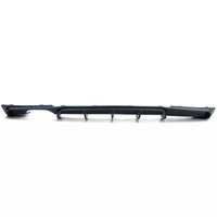 Diffusore posteriore opaco + terminale doppio tubo cromato, per BMW F30 F31