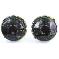 Faro proiettore nero fumè + mirino per vw caddy i 82-92 + jetta i 79-84