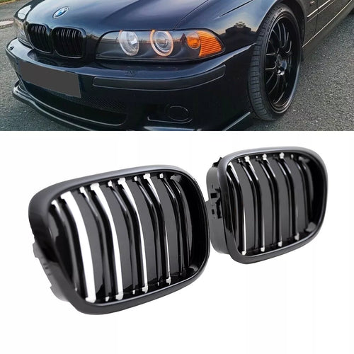 Griglia doppia barra per BMW Serie 5 E39 Nero Lucido + M M5