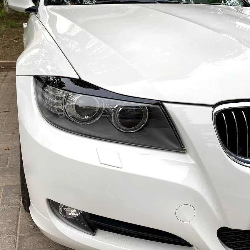 Parafanghi brutto sguardo nero lucido per BMW Serie 3 E90 E91 2005-2012