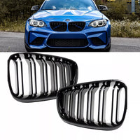 Set Griglia doppia barra Nero per BMW Serie 2 F22 F23 anche M235 240 M2
