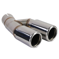 Terminale di Scarico Doppio Tubo Cromato per BMW Serie 3 F30 F31 316 318 320