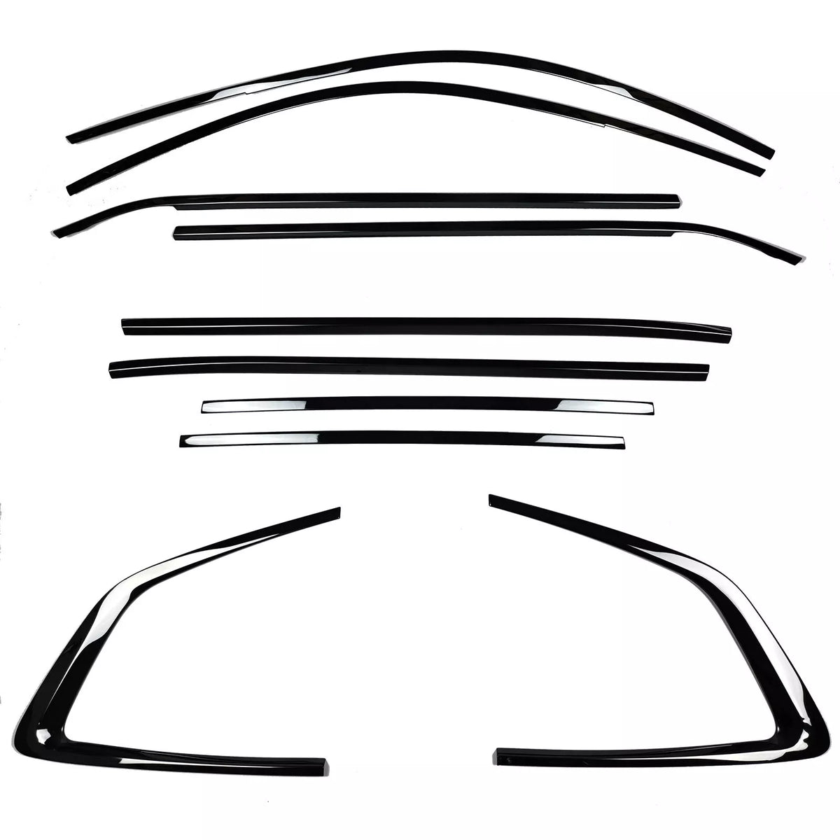 Set modanature Shadow Line nere lucide adatte, per BMW X3 G01 dal 2017 – vista 2