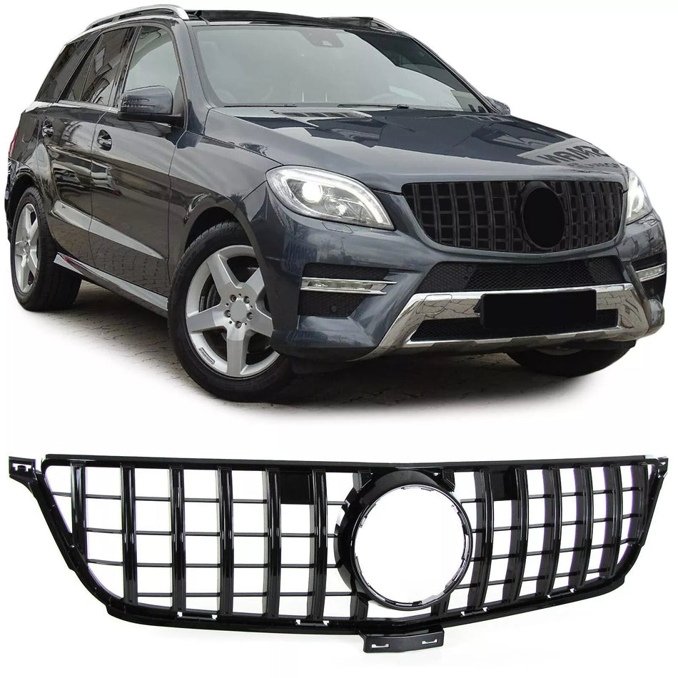 Griglia radiatore sportiva nera lucida adatta per Mercedes ML W166 11-15