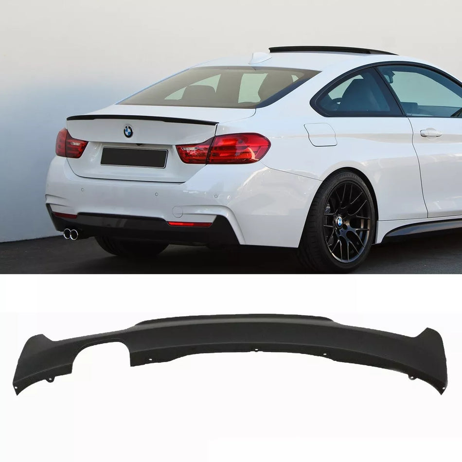 Diffusore 2 tubi sinistro grigio verniciabile per BMW F32 F33 F36 M Sport