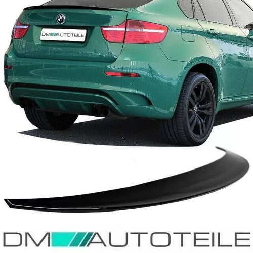 Set Spoiler Posteriore bagagliaio lama Nero Lucido zaffiro + 3M per BMW X6 E71