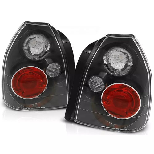 Set Fanali Posteriori Nero Chiaro per Honda Civic Anno 1995-2001