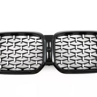 per BMW X3 X4 G01 G02 LCI GRIGLIA RADIATORE DIAMANTE CROMATO NERO