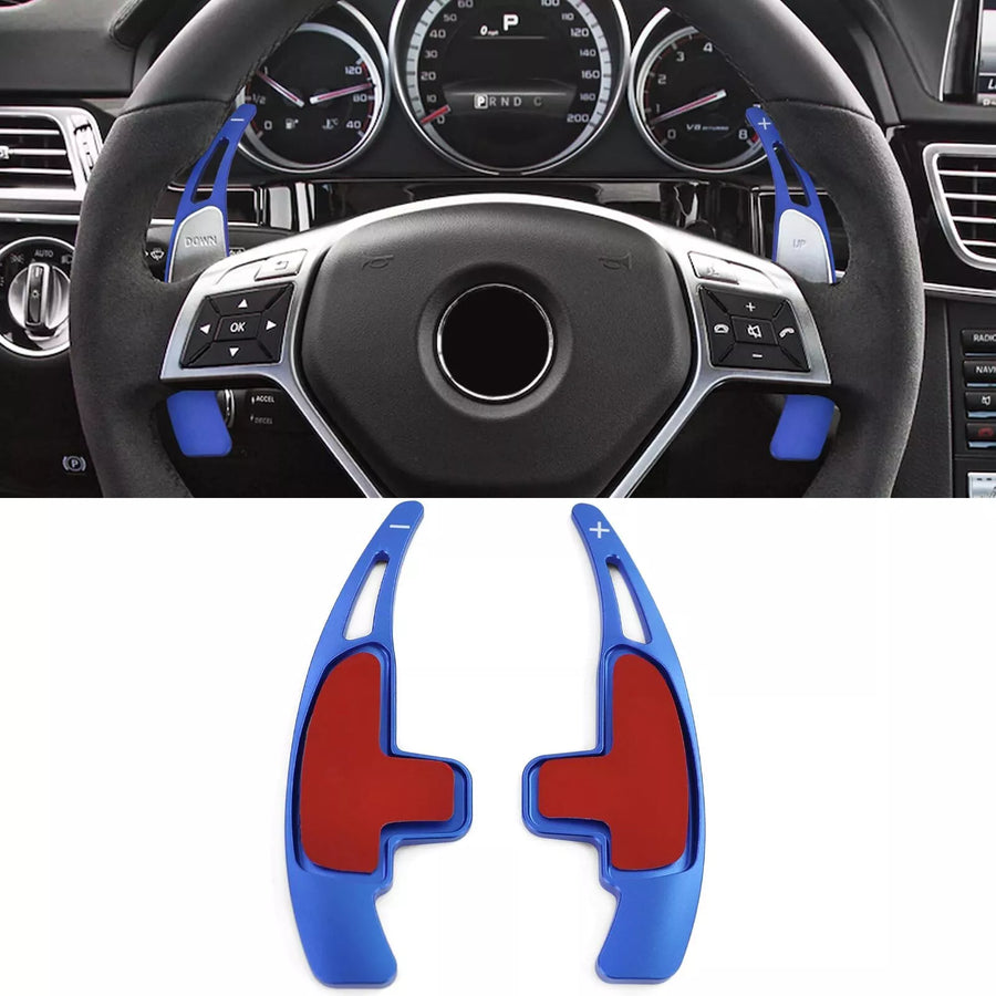 Palette Cambio Alluminio Blu per Mercedes AMG ML63 G63 G65 W463 GL63 GLA45