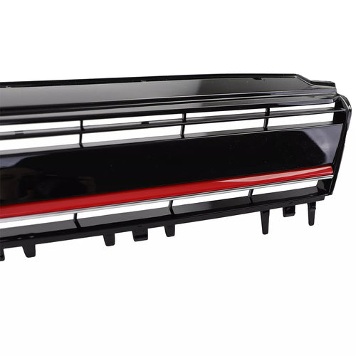 Griglia radiatore Performance Nero + barra rossa per VW Golf 7 + GTI 12-17