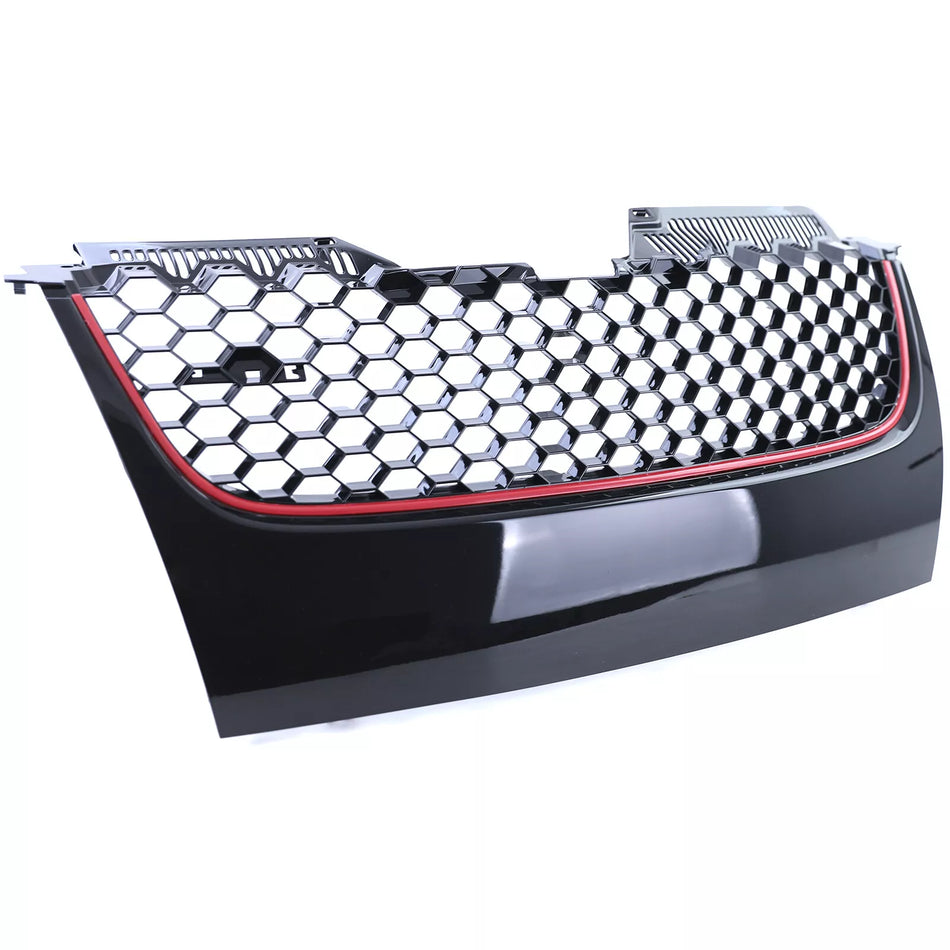 Griglia a favi Sport senza emblema + barra rossa per VW Golf 5 GTI 03-09