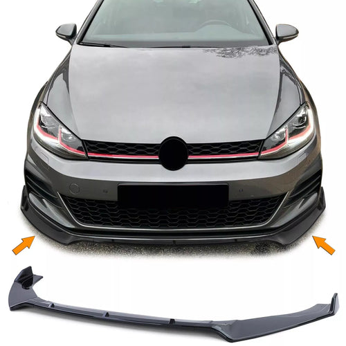Lama Anteriore nero + ABE per Vw Golf 7 GTI berlina 12-21