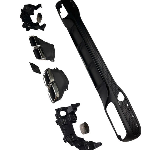 Diffusore + Terminali di Scarico 2x2 (CROMO) per MERCEDES CLASSE W166 GLE