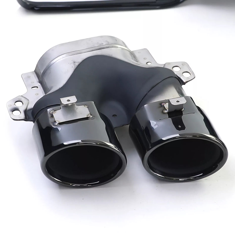 Kit Diffusore Posteriore + Terminali Tondi Nero per Mercedes C205 Coupè dal 18