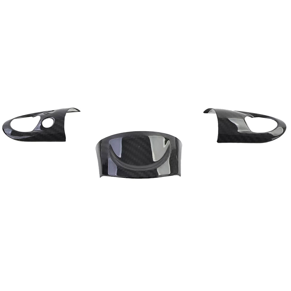 Mascherine volante vero carbonio set 3 pezzi adatte per Mini R55 R56 R57 R58 R59