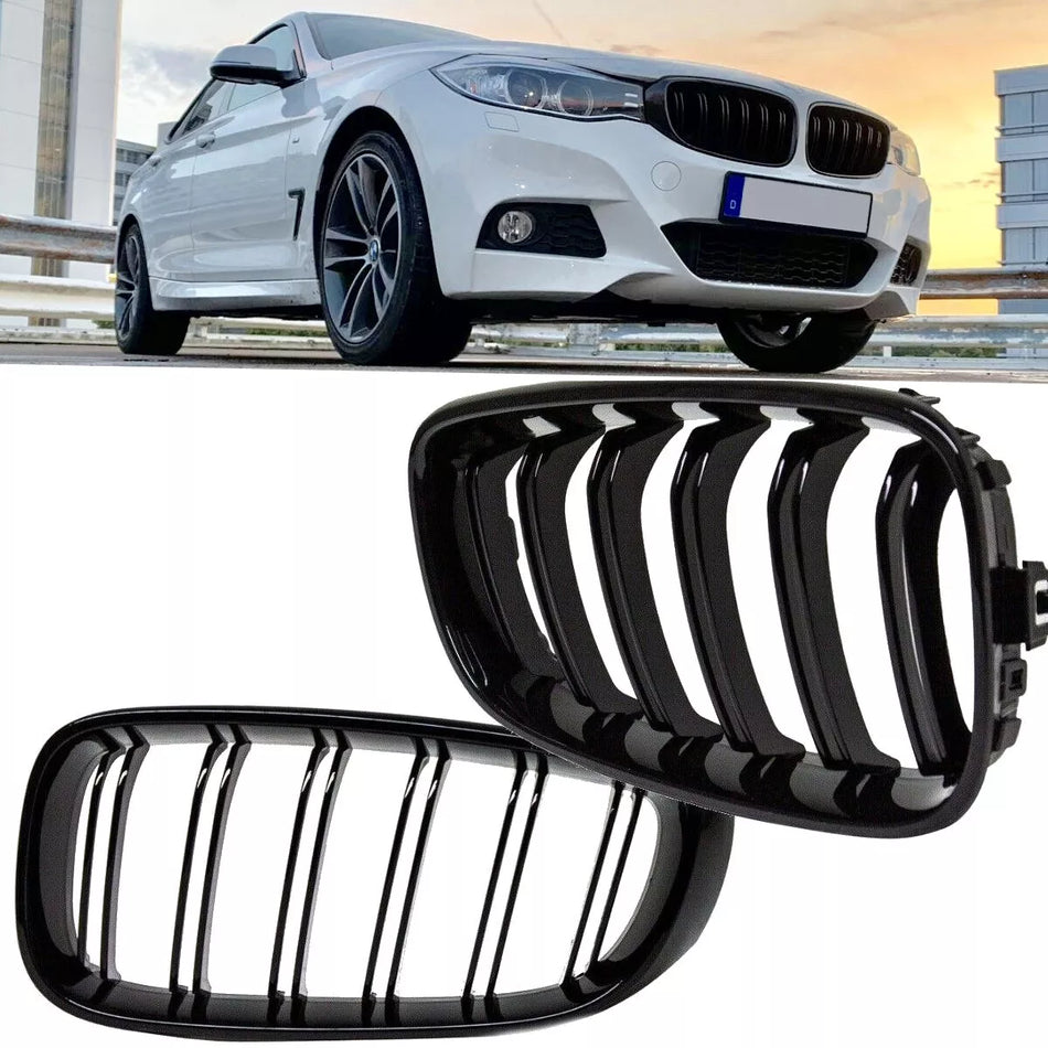 Griglia nera lucida doppia barra per BMW Serie 3 F34 GT