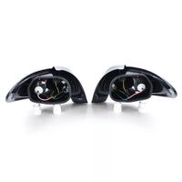 Fanali posteriori trasparenti cromati, per Peugeot 206 3+5 porte 98-09
