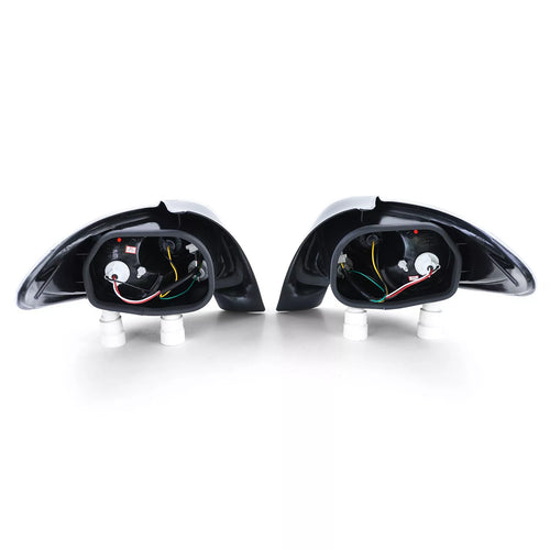 Fanali posteriori trasparenti cromati, per Peugeot 206 3+5 porte 98-09