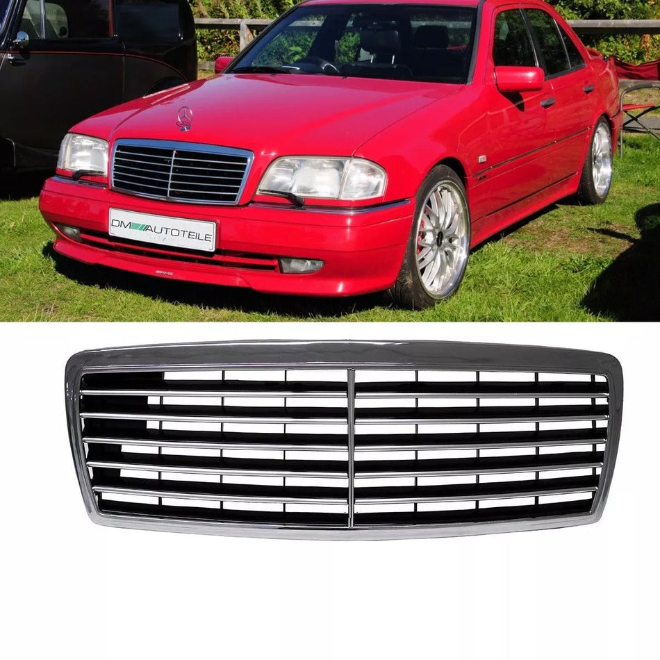 Mercedes Classe C W202 Griglia cromata nera 93-00 per convers. C43 AMG