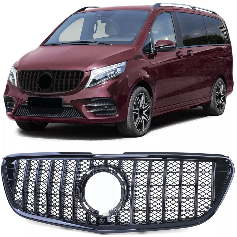 Griglia radiatore Sport nera lucida per Mercedes Classe V Vito W447 W448 dal 19