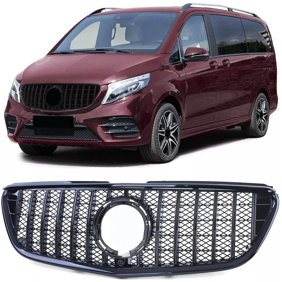 Griglia radiatore Sport nera lucida per Mercedes Classe V Vito W447 W448 dal 19
