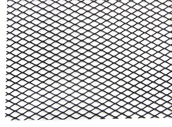 Griglia in alluminio da corsa griglia a nido d'ape 130 x 30cm nera grossa