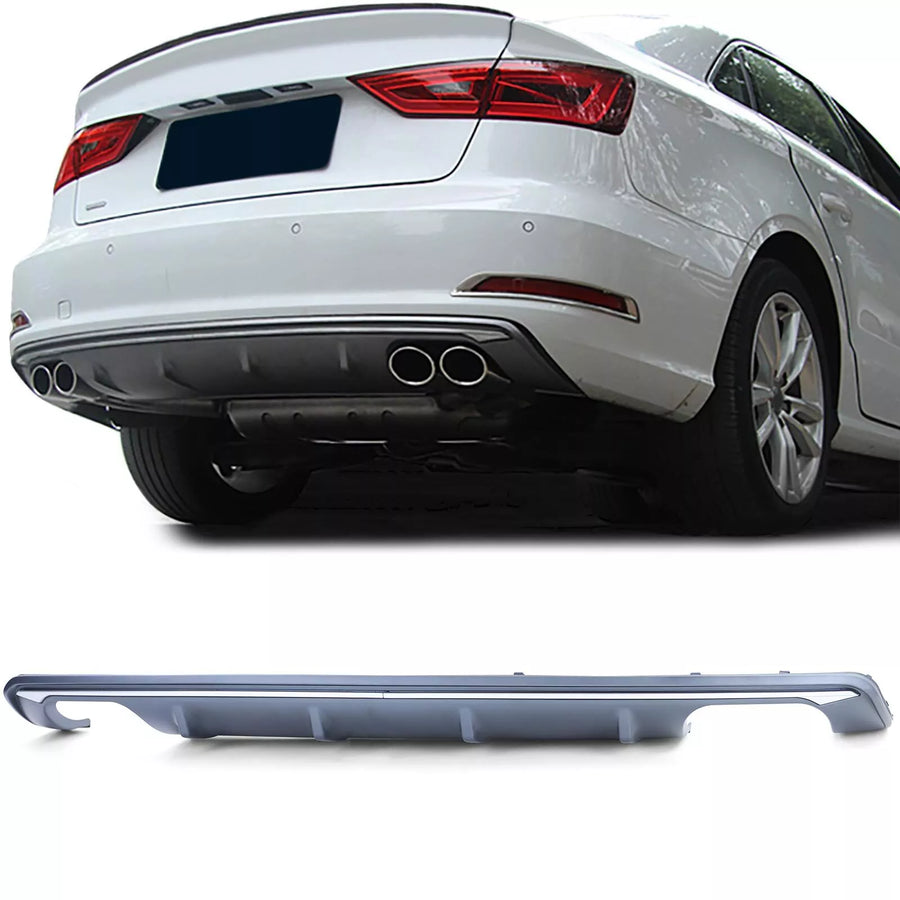 Diffusore posteriore inserto per Audi A3 8V berlina cabrio 12-16 senza S-Line