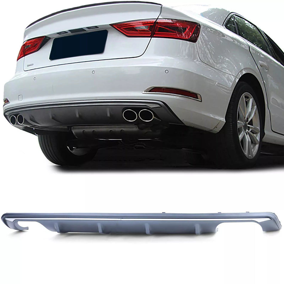Diffusore posteriore inserto per Audi A3 8V berlina cabrio 12-16 senza S-Line