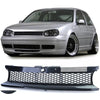 Griglia a favi senza emblema nera per VW Golf 4 berlina variante cabrio 97-06