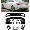 Diffusore + Terminali di Scarico 2X1 NERO per MERCEDES V177 BERLINA