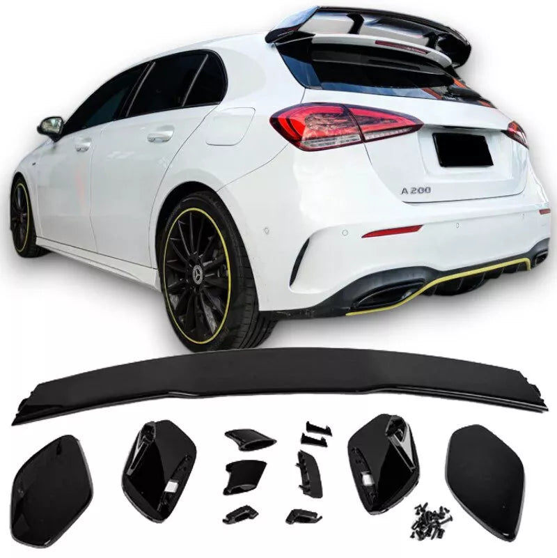 SPOILER SPOILER TETTO ALA POSTERIORE NERO PER MERCEDES W177 CLASSE A