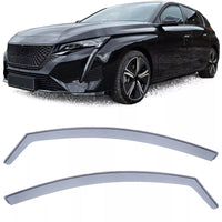 Deflettore deflettore pioggia paravento nero fumo per Peugeot 308 dal 21