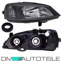 SET FARI OPEL ASTRA G DESTRO & SINISTRO VETRO Nero 97-04 +3J GARANZIA