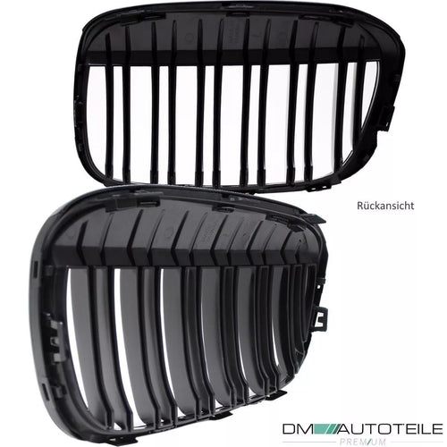 Set Griglia doppia barra nera griglia lucida per BMW X1 F48 anno 2014>