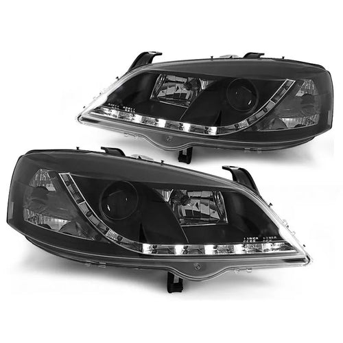 Fari Luce Diurna LED Nero per Opel Astra G 1998-2004