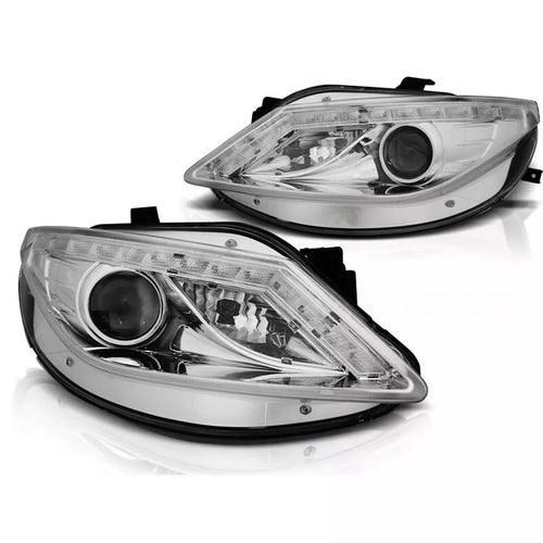Fari LED luce diurna/frecce per Seat Ibiza 6J 2008-2012 cromo