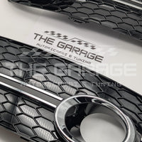 Griglie FENDINEBBIA RSQ5 Look per AUDI Q5 SUV 8R Restyle (2012-2016) NERO CROMO