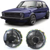 Faro proiettore nero fumè + mirino per Vw Golf 1 + Cabrio 74-83