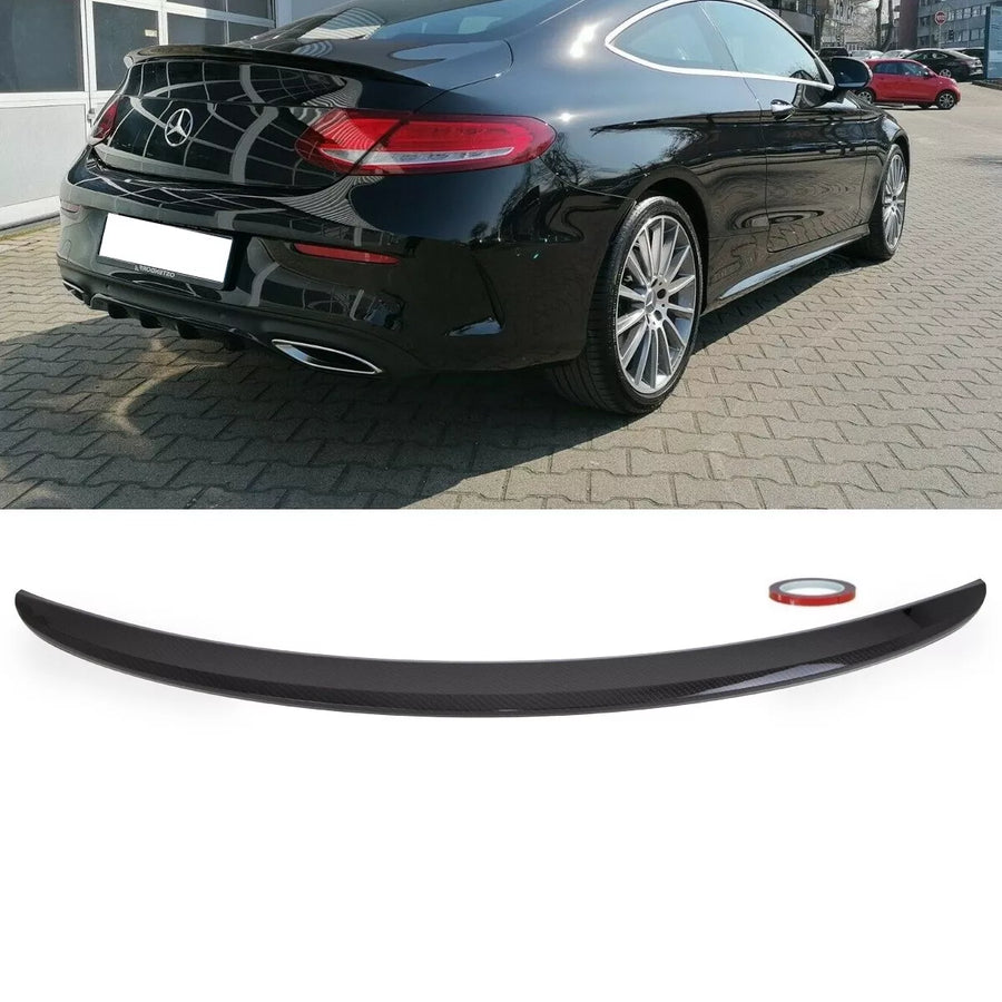Spoiler Posteriore Bagagliaio carbonio Lucido per Mercedes W205 C205 Coupe
