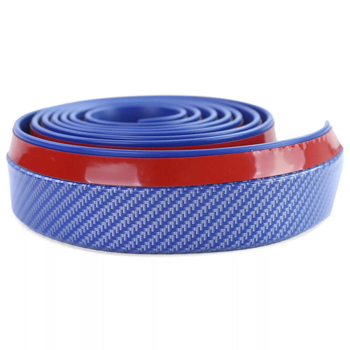 Lama Anteriore minigonne laterali universale flessibile 2,5 m x 5cm carbonio blu