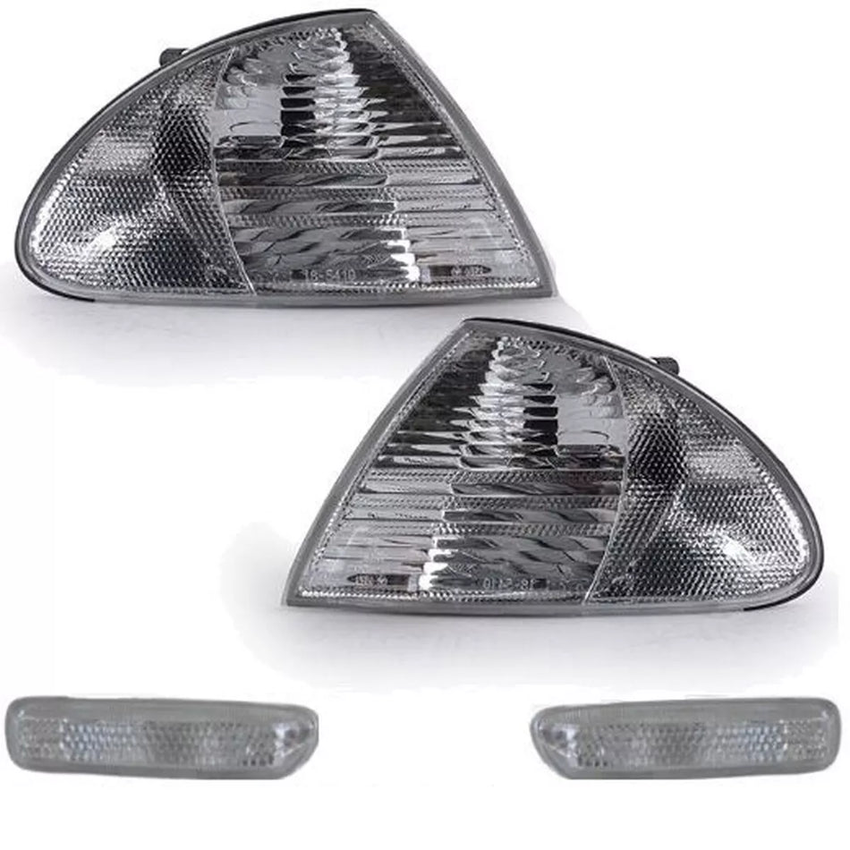Frecce anteriori + frecce laterali bianche lifting per BMW E46 98-01 4/5 porte
