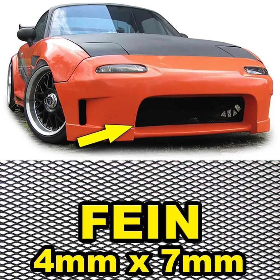 Griglia da corsa a nido d'ape in alluminio 100 x 40 cm 4 x 7 mm nera