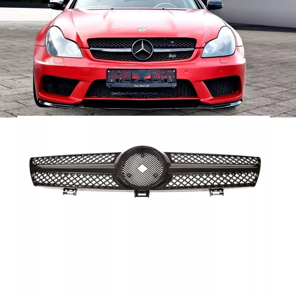 Griglia nera lucida per Mercedes CLS C219 W219 non AMG 04-08