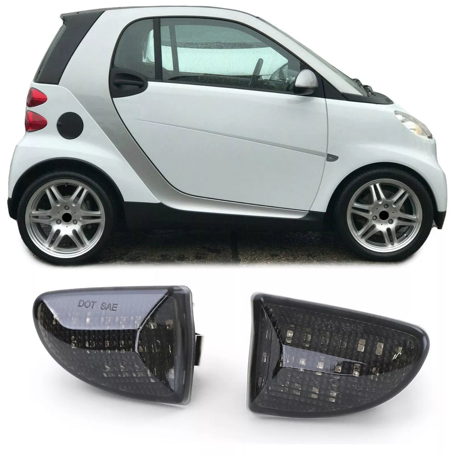 Frecce laterali LED nere per Smart Fortwo Cabrio Coupe 451 dal 07