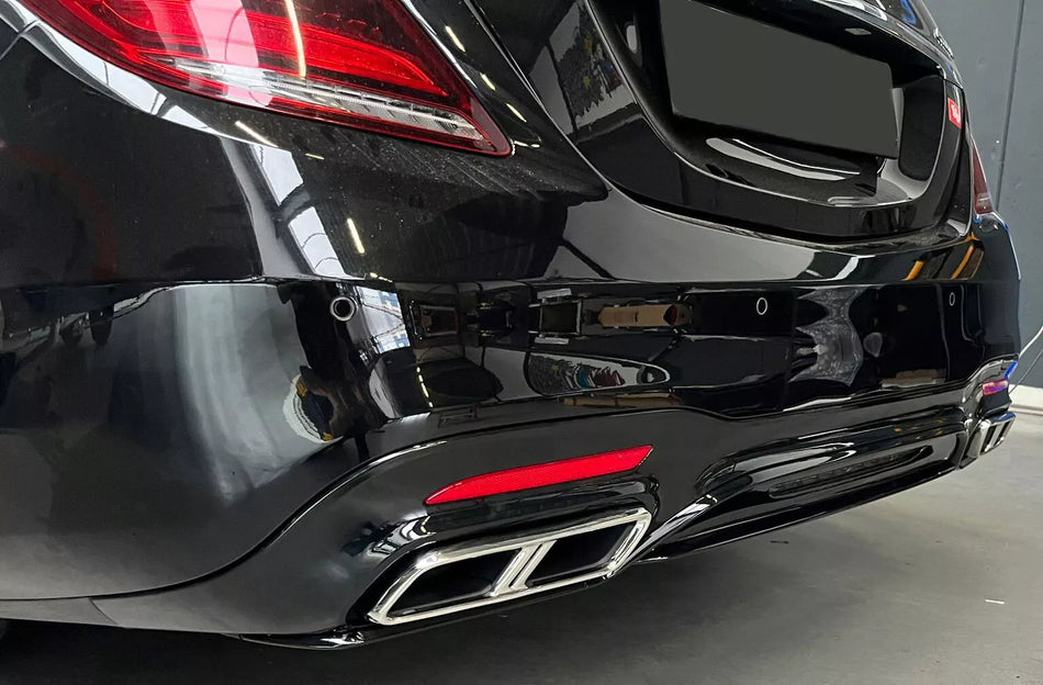 Diffusore + Terminali di Scarico (CROMO) per MERCEDES S-KL. W222 Facelift