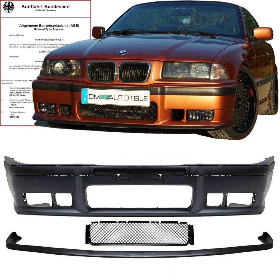 Paraurti anteriore  + GT EVO lama per BMW Serie 3 E36 M3 M-90-99