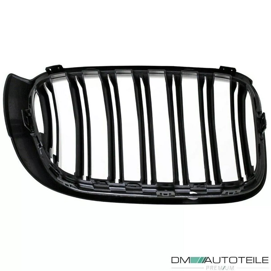 Set Griglia doppia barra griglia anteriore nera lucida per BMW X3 F25 X4 F26