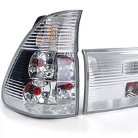 Fanali posteriori trasparenti argento cromato, per BMW X5 E53 99-03 prefacelift